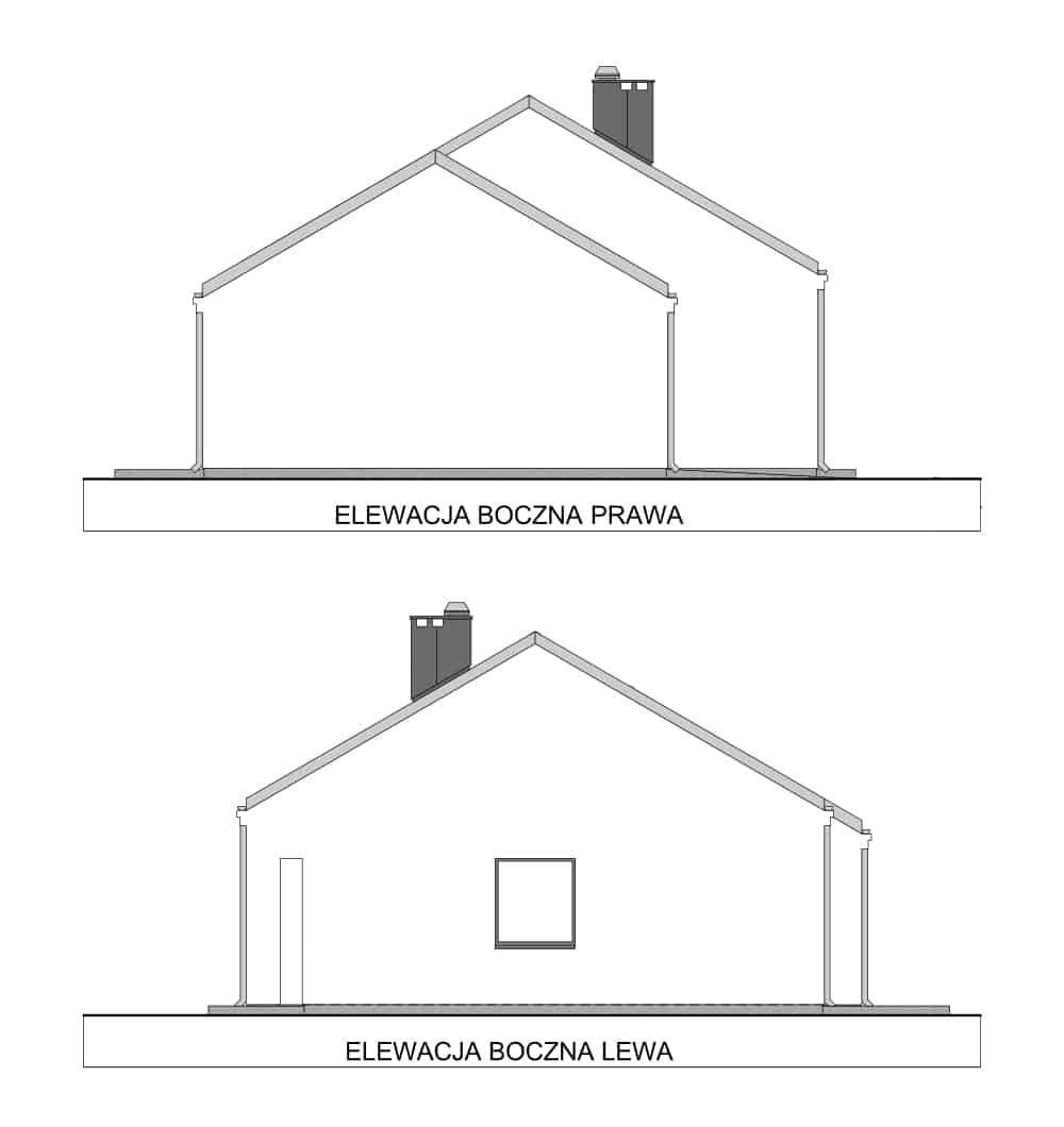 Dom w Zbrudzewie rzut elewacja 2 10