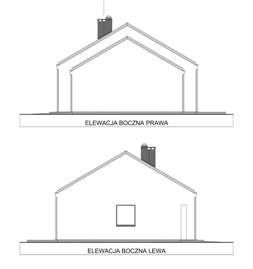 Dom w Zbrudzewie rzut elewacja 2 5-9